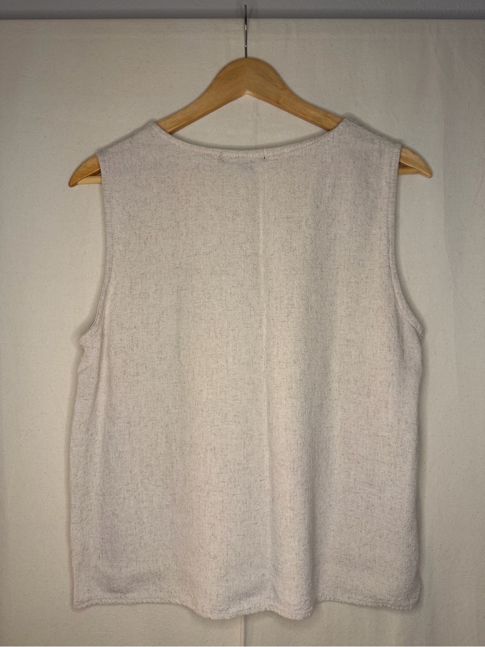 Lulu's Cream Button-Front V-Neck Sleeveless Top - Picture 3 of 3